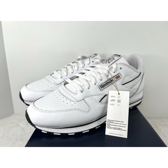 Reebok Classic Leather Clip V2 Mens 10.5 White Leather Sneakers 100202357 New main image 9